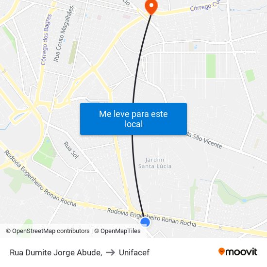 Rua Dumite Jorge Abude, to Unifacef map