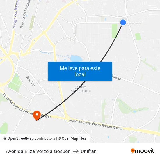 Avenida Eliza Verzola Gosuen to Unifran map