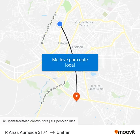 R Arias Aumeida 3174 to Unifran map