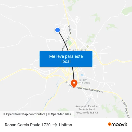 Ronan Garcia Paulo 1720 to Unifran map