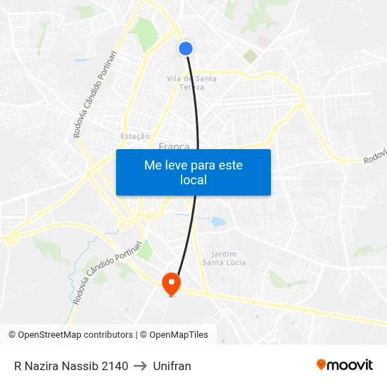 R Nazira Nassib 2140 to Unifran map
