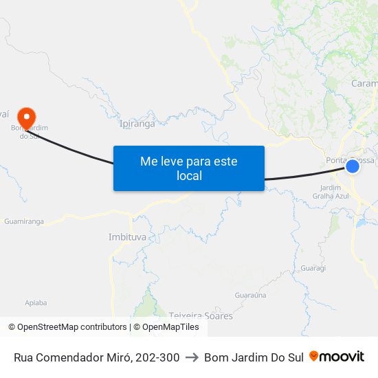 Rua Comendador Miró, 202-300 to Bom Jardim Do Sul map