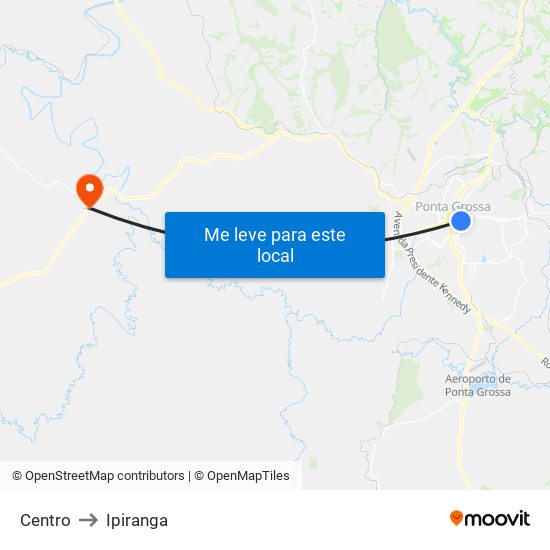 Centro to Ipiranga map