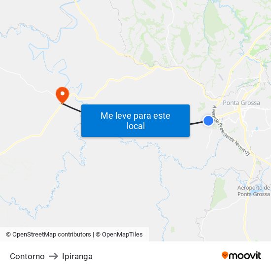 Contorno to Ipiranga map
