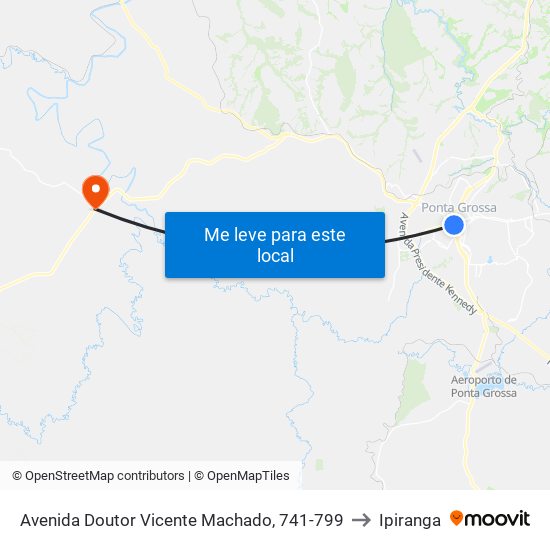 Avenida Doutor Vicente Machado, 741-799 to Ipiranga map