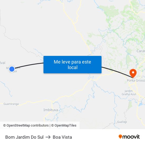 Bom Jardim Do Sul to Boa Vista map