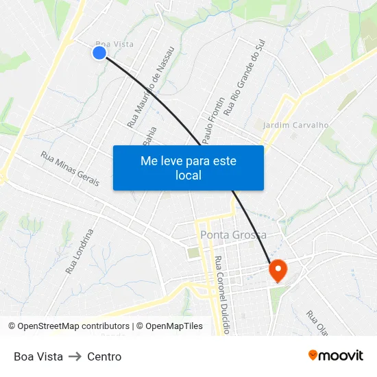 Boa Vista to Centro map