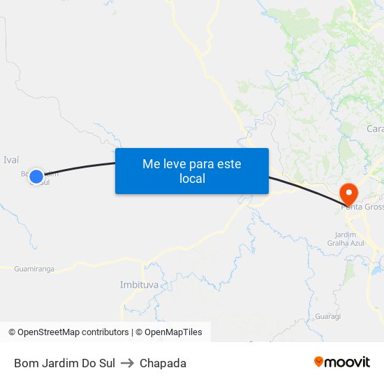 Bom Jardim Do Sul to Chapada map