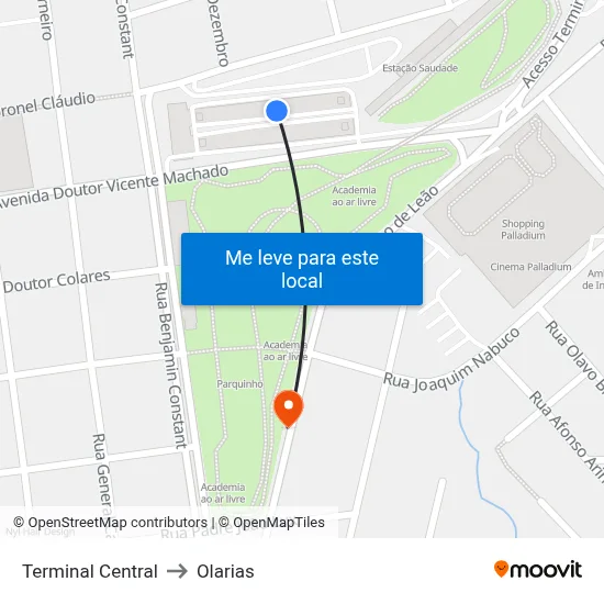 Terminal Central to Olarias map