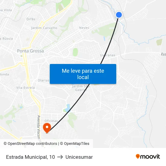Estrada Municipal, 10 to Unicesumar map