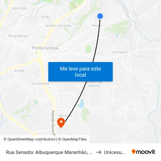 Rua Senador Albuquerque Maranhão, 241 to Unicesumar map