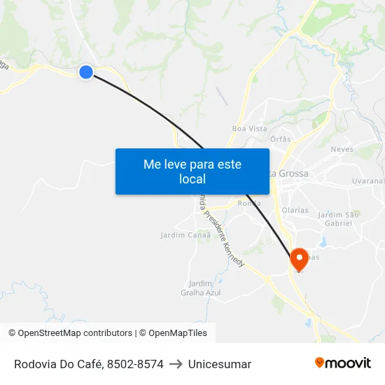 Rodovia Do Café, 8502-8574 to Unicesumar map