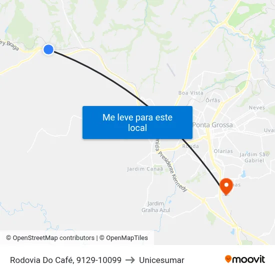 Rodovia Do Café, 9129-10099 to Unicesumar map
