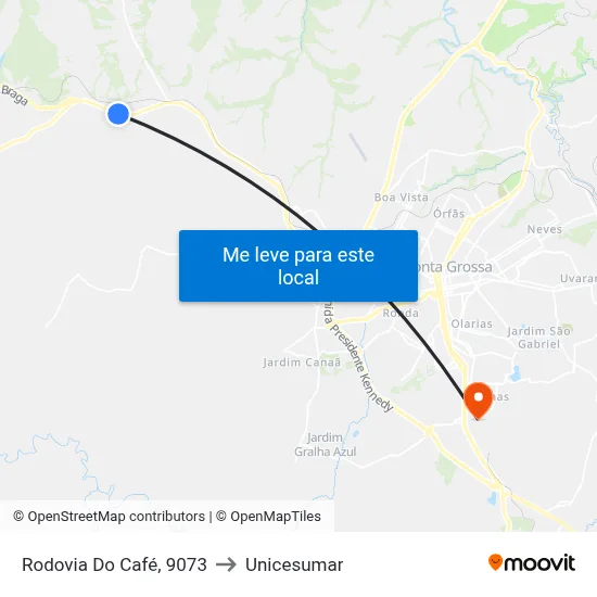 Rodovia Do Café, 9073 to Unicesumar map