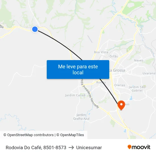 Rodovia Do Café, 8501-8573 to Unicesumar map