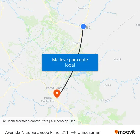 Avenida Nicolau Jacob Filho, 211 to Unicesumar map