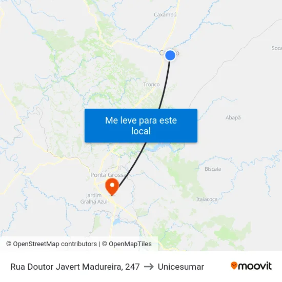 Rua Doutor Javert Madureira, 247 to Unicesumar map
