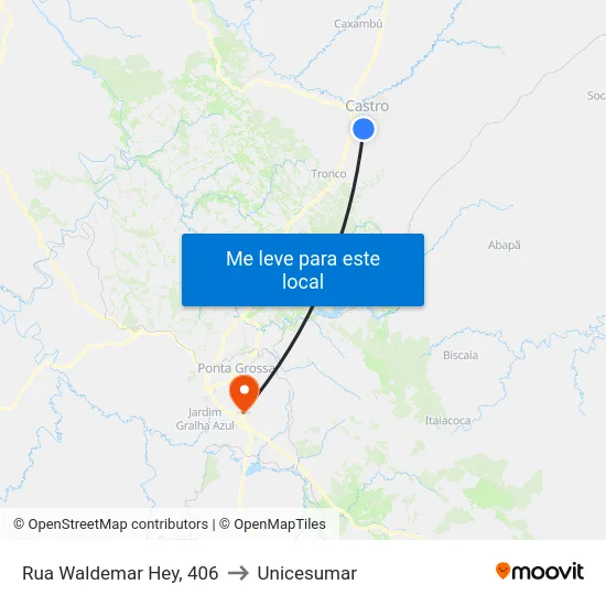Rua Waldemar Hey, 406 to Unicesumar map