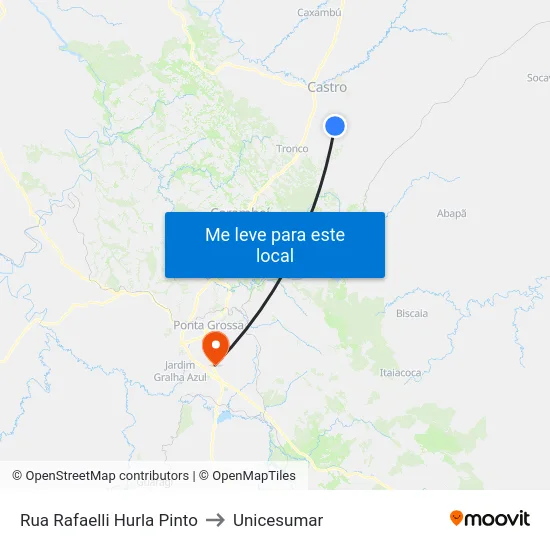 Rua Rafaelli Hurla Pinto to Unicesumar map
