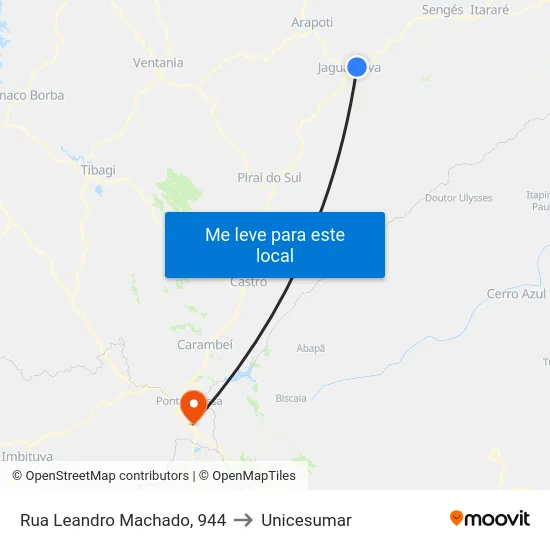 Rua Leandro Machado, 944 to Unicesumar map