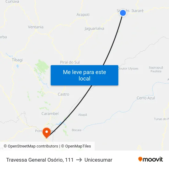 Travessa General Osório, 111 to Unicesumar map