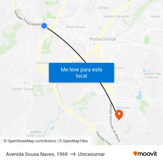 Avenida Sousa Naves, 1969 to Unicesumar map