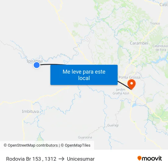 Rodovia Br 153 , 1312 to Unicesumar map