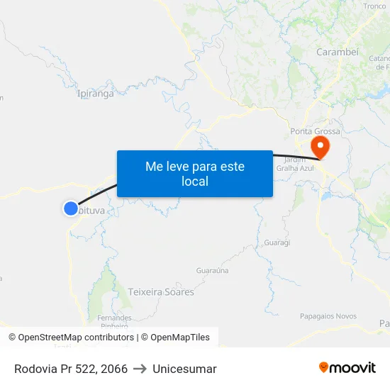 Rodovia Pr 522, 2066 to Unicesumar map