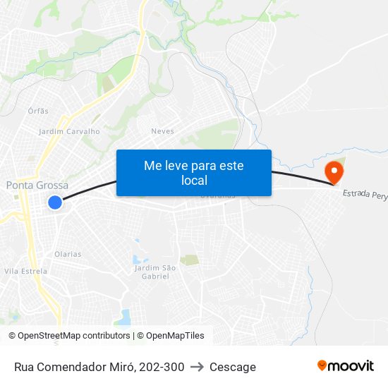 Rua Comendador Miró, 202-300 to Cescage map