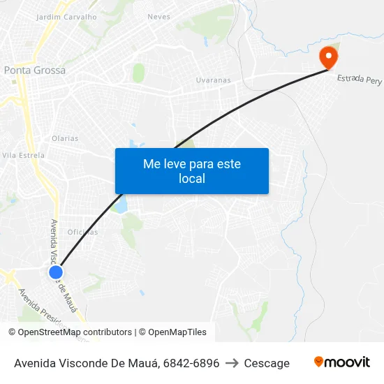 Avenida Visconde De Mauá, 6842-6896 to Cescage map