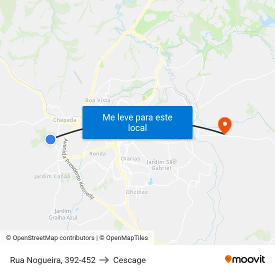 Rua Nogueira, 392-452 to Cescage map