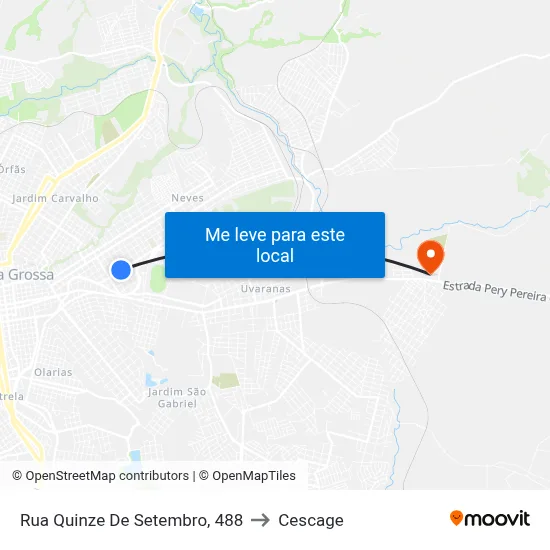 Rua Quinze De Setembro, 488 to Cescage map