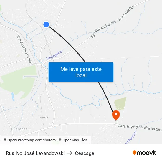 Rua Ivo José Levandowski to Cescage map
