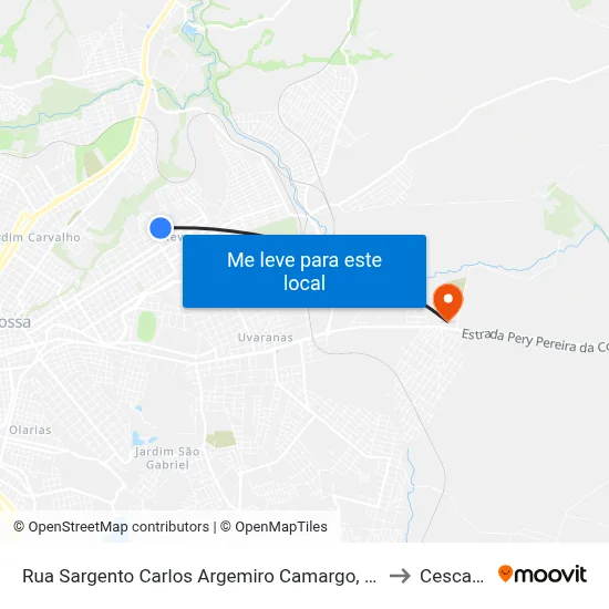 Rua Sargento Carlos Argemiro Camargo, 260 to Cescage map