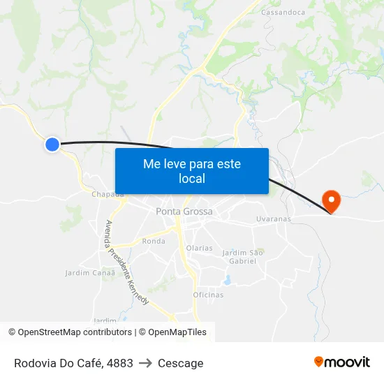 Rodovia Do Café, 4883 to Cescage map