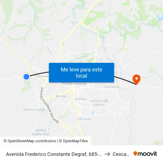 Avenida Frederico Constante Degraf, 685-809 to Cescage map