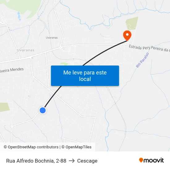 Rua Alfredo Bochnia, 2-88 to Cescage map