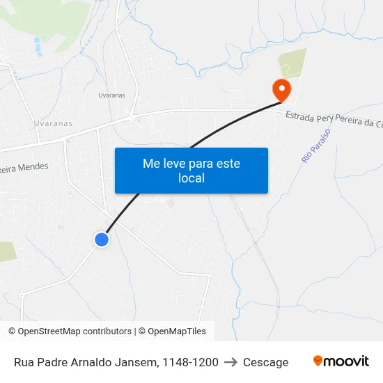 Rua Padre Arnaldo Jansem, 1148-1200 to Cescage map