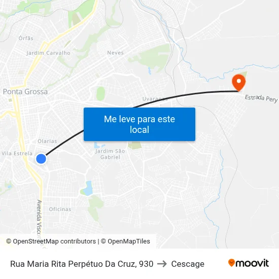 Rua Maria Rita Perpétuo Da Cruz, 930 to Cescage map