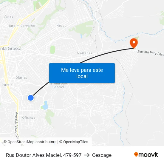 Rua Doutor Alves Maciel, 479-597 to Cescage map