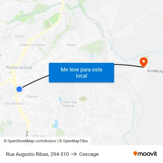 Rua Augusto Ribas, 294-310 to Cescage map