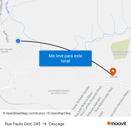 Rua Paulo Grot, 245 to Cescage map