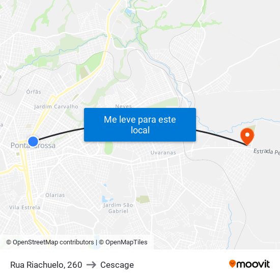 Rua Riachuelo, 260 to Cescage map