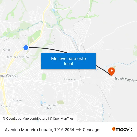 Avenida Monteiro Lobato, 1916-2054 to Cescage map