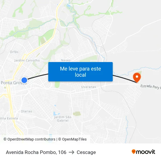 Avenida Rocha Pombo, 106 to Cescage map