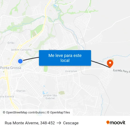 Rua Monte Alverne, 348-452 to Cescage map