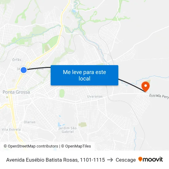 Avenida Eusébio Batista Rosas, 1101-1115 to Cescage map