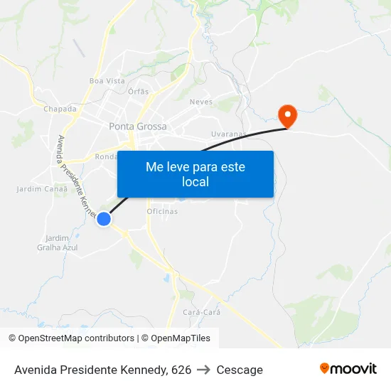 Avenida Presidente Kennedy, 626 to Cescage map