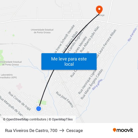 Rua Viveiros De Castro, 700 to Cescage map