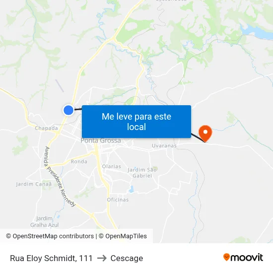 Rua Eloy Schmidt, 111 to Cescage map